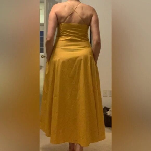 En Saison - yellow midi dress (large) - Picture 3 of 15